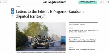 Los Angeles Times publishes Azerbaijani diplomat’s article on Nagorno-Karabakh conflict