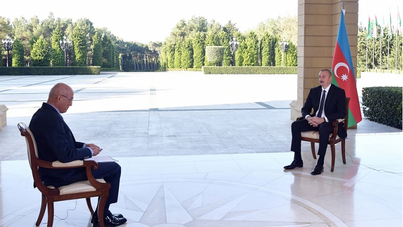 President Ilham Aliyev nterviewed by Turkish NTV TV channel