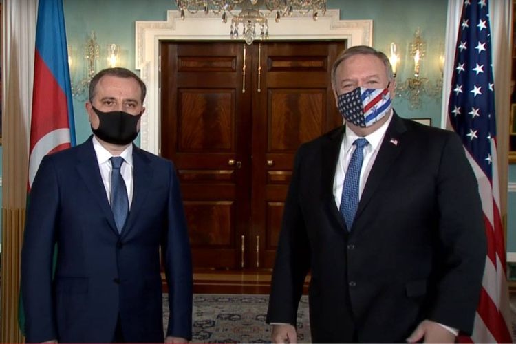 Azerbaijani FM Jeyhun Bayramov meets US Secretary of State Mike Pompeo in Washington