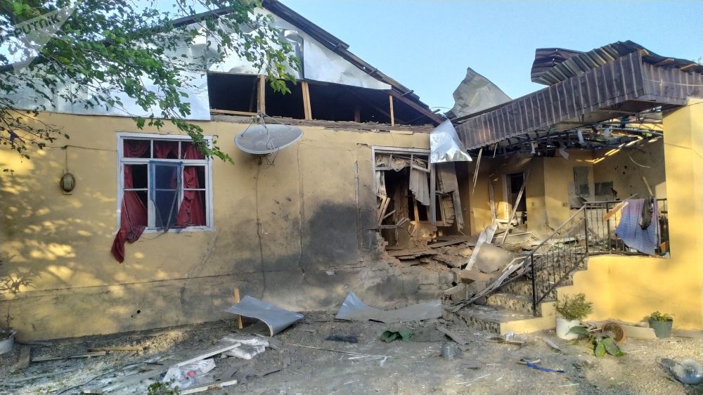 Armenian armed forces shell Azerbaijani villages 