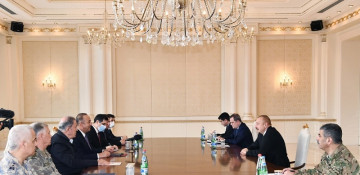 President Ilham Aliyev receives Turkish foreign and national defense ministers