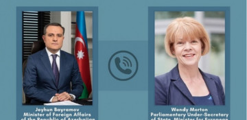 FM Jeyhun Bayramov holds phone talk with UK's Minister of State