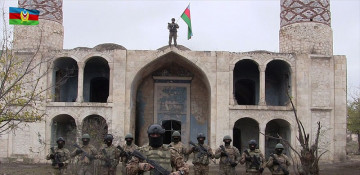 Azerbaijani Army hoists national flag in Aghdam (VIDEO)
