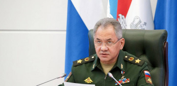 Russian Defense Minister Sergey Shoigu arrives in Baku