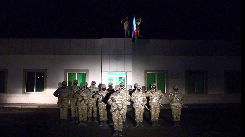 Azerbaijani flag raised in Lachin liberated from occupation (VIDEO)