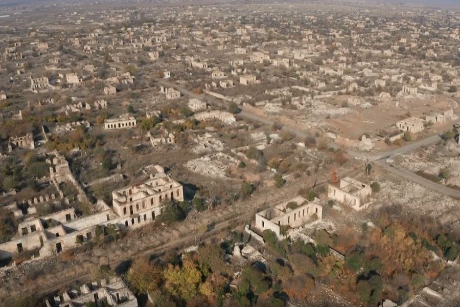 Euronews prepares reportage from Azerbaijani Aghdam liberated from occupation (VIDEO)