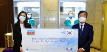 Korean Government donates three walk through testing booths to support Azerbaijan Government`s initiative to fight against COVID-19 pandemic