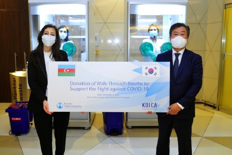 Korean Government donates three walk through testing booths to support Azerbaijan Government`s initiative to fight against COVID-19 pandemic