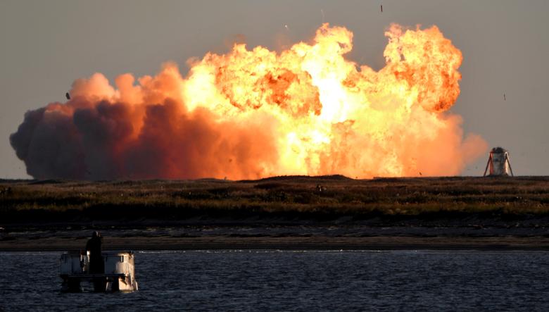 SpaceX's Starship prototype explodes on landing after test launch