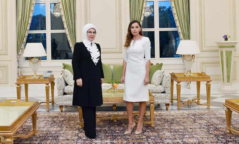 Azerbaijani, Turkish first ladies met