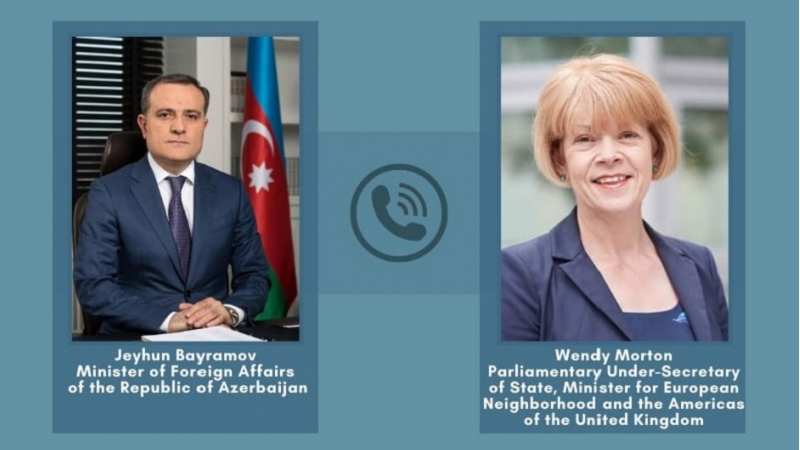 FM Jeyhun Bayramov holds phone talk with UK's Minister of State