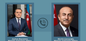 Azerbaijani, Turkish top diplomats discuss situation in Nagorno-Karabakh