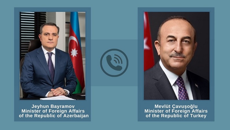 Azerbaijani, Turkish top diplomats discuss situation in Nagorno-Karabakh