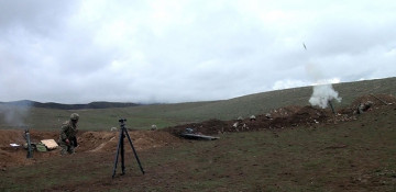 Azerbaijani army’s mortar batteries continue live-fire exercises (VIDEO)