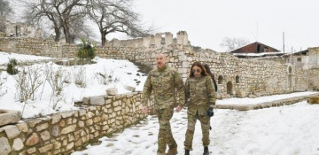 Azerbaijani president, first lady visit Shusha city in Karabakh