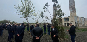 Turkic Council delegation visits Juma Mosque in Azerbaijan’s Aghdam (PHOTO)