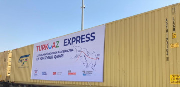 First container train within TURKUAZ project arrives in Baku