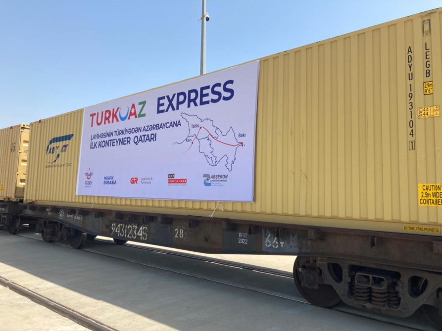 First container train within TURKUAZ project arrives in Baku