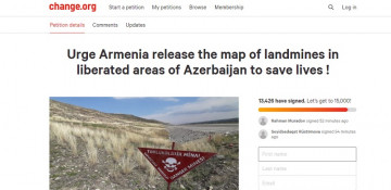 Over 15,000 people sign petition against Armenia over minefield maps