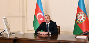 President Aliyev meets with WEF president via video conferencing - UPDATED