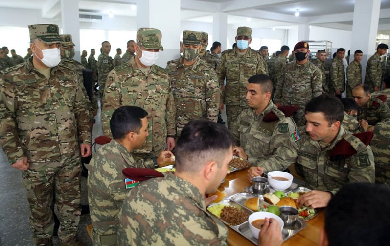 Defense Minister Zakir Hasanov visited units stationed in liberated territories