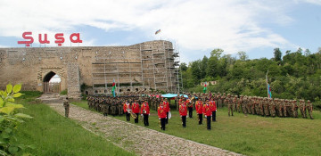 Azerbaijani Army celebrates Republic Day in Shusha (PHOTO/VIDEO)