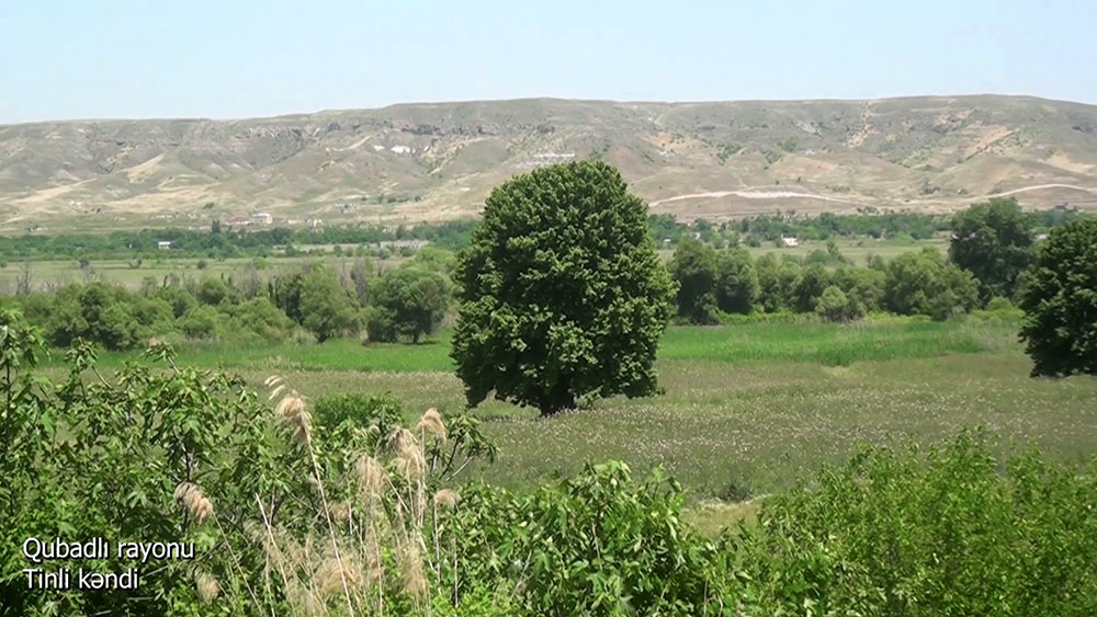 Azerbaijani MoD shows video footage from Tinli village of Gubadli district