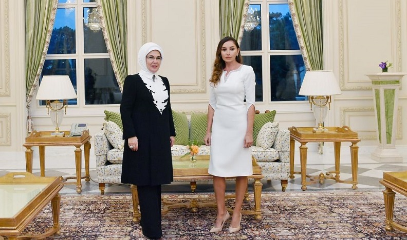 Azerbaijani, Turkish first ladies met in Shusha
