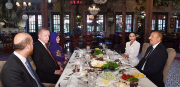 Dinner hosted on behalf of President Ilham Aliyev and First Lady Mehriban Aliyeva in honor of President Recep Tayyip Erdogan and his wife Emine Erdogan (PHOTO)
