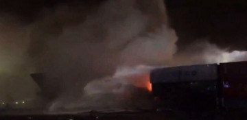 Huge fire and blast on container ship rocks Dubai's Jebel Ali port