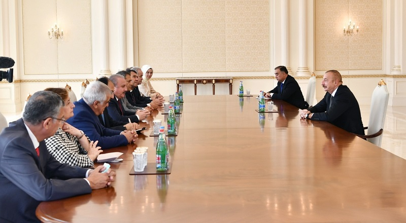 Azerbaijani president receives Turkish parliament speaker