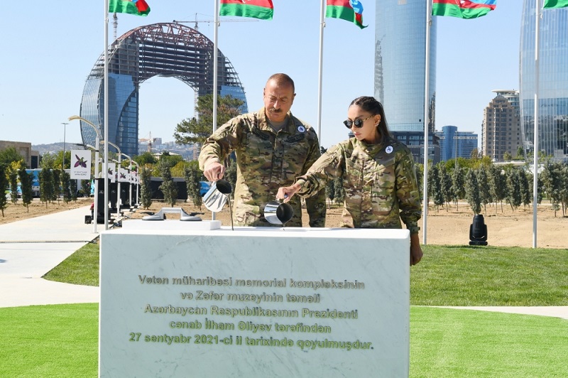 Azerbaijani president attends groundbreaking ceremony for Patriotic War Memorial Complex, Museum of Victory 