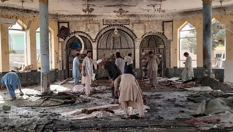 Death toll from Afghanistan's mosque suicide blast rises to 46