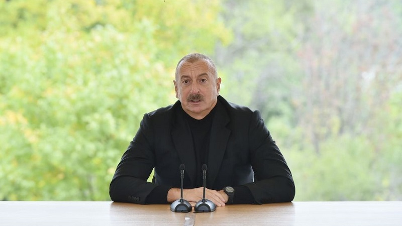 Armenians were resettled to Hadrut from Iran in the 19th century, Azerbaijani president says 