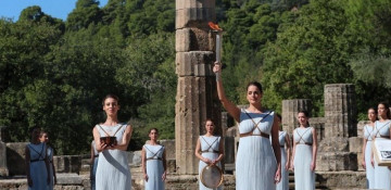 Olympic Flame for Beijing 2022 Winter Games lit in Ancient Olympia
