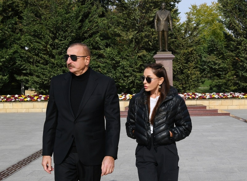 President Ilham Aliyev and First Lady Mehriban Aliyeva visited Shamakhi district (PHOTO)