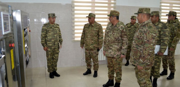 Defense Minister Zakir Hasanov attends opening of military unit after major overhaul (VIDEO)