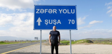 President Ilham Aliyev and First Lady Mehriban Aliyeva attended inauguration of Victory Road (PHOTO)