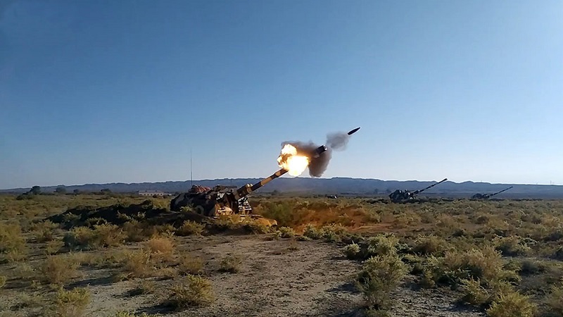 Azerbaijan’s rocket-artillery units carry out combat firing (VIDEO)