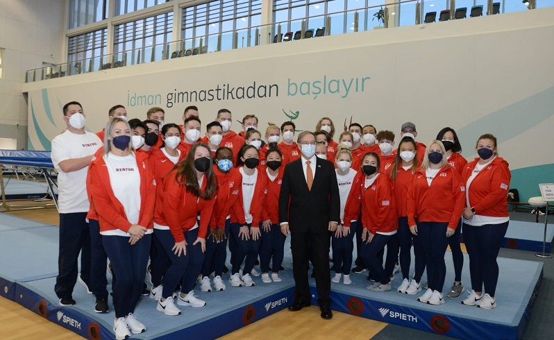 US ambassador to Azerbaijan visits National Gymnastics Arena in Baku