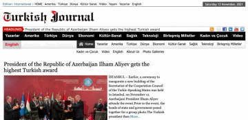 US media highlight ceremony of awarding President Ilham Aliyev with Supreme Order of Turkic World