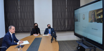 Azerbaijani FM, Special Rep of OSCE Chairperson-in-Office hold meeting via video conference