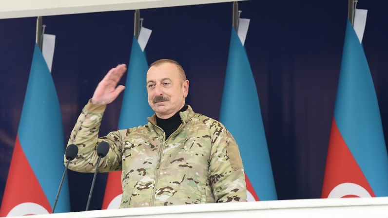 President Ilham Aliyev attends opening of military unit in Hadrut (PHOTO)
