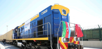Another container train arrives in Azerbaijan from China