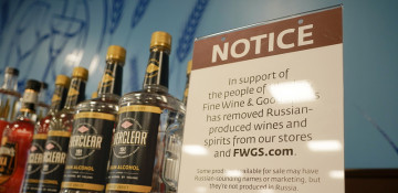 The US will ban imports of alcohol and seafood from Russia