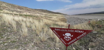 A civilian steps on landmine in Azerbaijan's Fuzuli