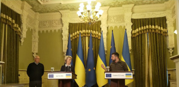 Ukrainian President Zelensky is meeting with European leaders now in Kyiv