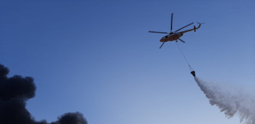 Azerbaijan MES takes measures to extinguish the fire in Sumgayit