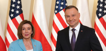 US House Speaker Nancy Pelosi meets Polish President in Warsaw