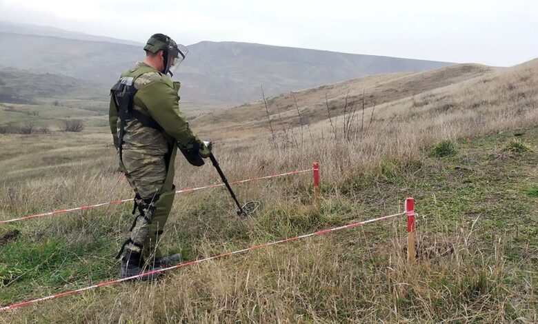 Azerbaijan neutralizes 132 mines in its liberated territories last week